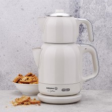 Allians Elektrikli Çaydanlık Vanilya Krom A331-08, Şık ve Kullanışlı Tasarım