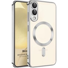 Microsonic Samsung Galaxy S25 Edge Kılıf Magsafe Luxury Electroplate Gri