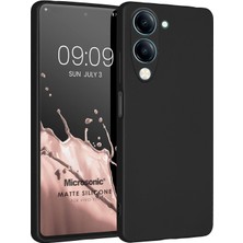Microsonic Matte Silicone Vivo Y04 Kılıf Siyah
