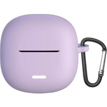 Microsonic Xiaomi Redmi Buds 8 Lite Kılıf Askılı Mat Silikon Lila