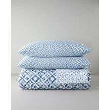 English Home Symetra Kolay Ütülenir Çarşaflı Çift Kişilik Nevresim Takımı 200x220 cm Mavi