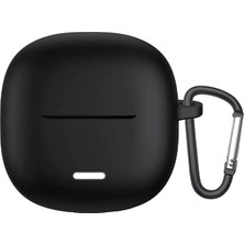 Microsonic Xiaomi Redmi Buds 8 Lite Kılıf Askılı Mat Silikon Siyah