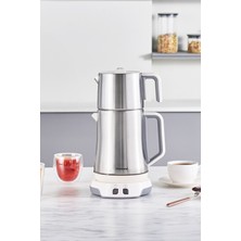 Allians Pratik Konuşan Çay Makinesi – Elegant 1775H Inox Beyaz, Hızlı Demleme