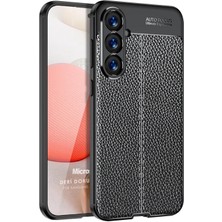 Microsonic Samsung Galaxy A17 Kılıf Deri Dokulu Silikon Siyah