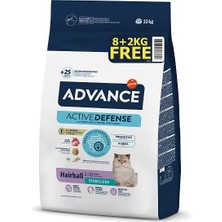 Advance Hairball Sterilised Hindili Kedi Maması 8+2 kg Bonus Paket