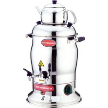 Allians 16 Litre Profesyonel Çay Semaveri, 2000 W, 2 Demlikli, Endüstriyel Kalite