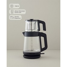 Allians 6001 Cam Çay Makinesi, Siyah, Şık ve Kullanışlı Tasarım