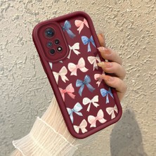 HONTINGA Xiaomi Redmi Note 11 Pro ile Uyumlu Kılıfı Düşüme Önleyici Basitlik Anti Düşme Kamera Korumali Kalp Bordo Desen Yumuşak Silikon Telefon Kılıfı Kadın ve Erkek Için Uygundur K2-7079