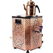 Allians Bakır Otomatik Su Almalı Elektrikli Çay Makinesi 10 Lt, Demlik Dahil