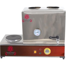 Allians Iki Demlikli Elektrikli Çay Kazanı, Pleytli, Paslanmaz Çelik, 40'lık