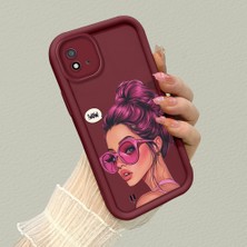 HONTINGA Realme C11 2021 ile Uyumlu Kılıfı Düşüme Önleyici Basitlik Anti Düşme Kamera Korumali Moda Kızı Bordo Desen Yumuşak Silikon Telefon Kılıfı Kadın ve Erkek Için Uygundur K2-7078
