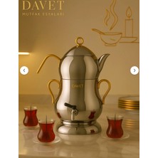 Allians Paslanmaz Çelik Elektrikli Semaver 6 Litre, Pratik Çay Makinesi