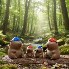 Aksiyon Global Sevimli Hayvanlar Serisi - Kapibara 4 ' Lü Figür Set  (Lisinya)