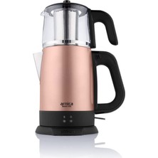 Allians Şık Rose Cam Çay Makinesi, Demli Stil, Kolay Kullanım, Modern Tasarım