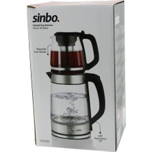 Allians Elektrikli Çay Seti 2lt + 1.2lt, 1500W, Mavi Led, 360° Dönebilen Çelik Süzgeç