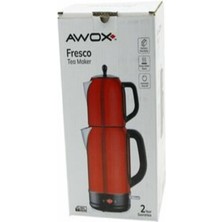 Allians Kırmızı Elektrikli Çay Makinesi ve Çaycı Seti 1.7l Su Isıtıcı + 1.2l Demlik