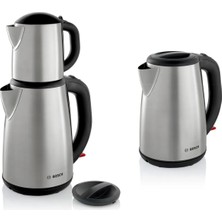 Bosch Pratik ve Şık Çelik Çaydanlık, Taze ve Lezzetli Çaylar Için Ideal