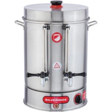 Allians Içikgaz Silverinox Çay Otomatı, 160 Bardak Kapasiteli, Çevirmeli Musluklu