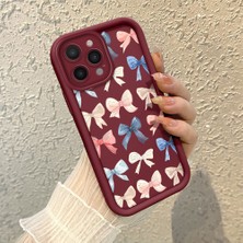HONTINGA iPhone 14 Pro Max ile Uyumlu Kılıfı Düşüme Önleyici Basitlik Anti Düşme Kamera Korumali Kalp Bordo Desen Yumuşak Silikon Telefon Kılıfı Kadın ve Erkek Için Uygundur K2-7079