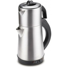 Allians Elektrikli Çay Makinesi 1500W Paslanmaz Çelik 1,8 Lt Kettle ve 0,8 Lt Demlik