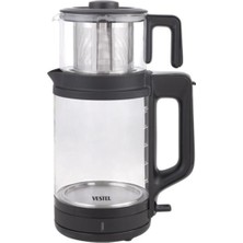 Vestel 4500 C 1800 W Cam Demlik Çay Makinesi, Hızlı ve Kolay Çay Keyfi