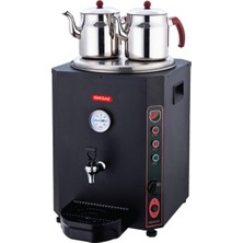 Allians Paslanmaz Çelik Çay Makinesi, Siyah, 23 Litre, Jumbo Kapasiteli