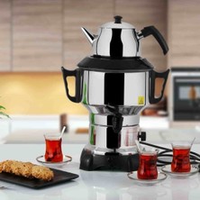 Allians Siyah Klasik Elektrikli Semaver 4.5 Litre, Pratik ve Şık Tasarım