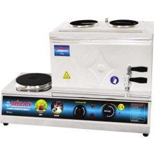 Allians 25 Lik Vidalı Pleyt Çay Kazanı, Elektrikli, Çevirmeli, Musluklu, 20 Lt