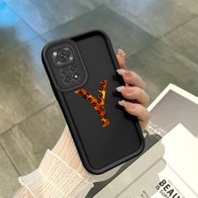 HONTINGA Xiaomi Redmi Note 11S ile Uyumlu Kılıfı Düşüme Önleyici Basitlik Anti Düşme Kamera Korumali Harf Y ve Harf Z Siyah Desen Yumuşak Silikon Telefon Kılıfı Kadın ve Erkek Için Uygundur K2-0368