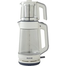 Allians Beyaz Cam ve Krom Detaylı Çay Makinesi, Hızlı ve Pratik Kullanım