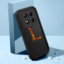 HONTINGA Xiaomi Redmi Note 14 Pro ile Uyumlu Kılıfı Düşüme Önleyici Basitlik Anti Düşme Kamera Korumali Harf K ve Harf L Siyah Desen Yumuşak Silikon Telefon Kılıfı Kadın ve Erkek Için Uygundur K2-0361