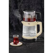 Allians Pratik ve Şık Cam Demlikli Çay Makinesi, Kolay Kullanım ve Hijyen Sağlar