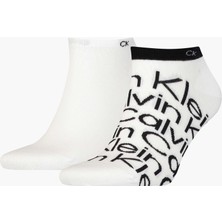 Calvin Klein Erkek Beyaz Calvin Klein Ck Men Sneaker 2p All Over Prınt Erkek Beyaz Çorap