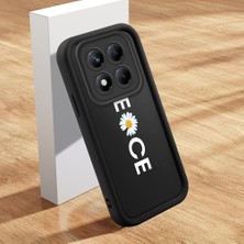 HONTINGA Xiaomi Redmi Note 14 Pro Plus ile Uyumlu Kılıfı Düşüme Önleyici Basitlik Anti Düşme Kamera Korumali Krisantem Deseni Siyah Desen Yumuşak Silikon Telefon Kılıfı Kadın ve Erkek Için Uygundur K2-0369