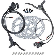 Logan Elektrikli Bisiklet Uyumlu Hidrolik Disk Fren Seti Sensör Bağlantılı 2 Pinli 85-175CM Kablo 160MM Rotor HD-E500