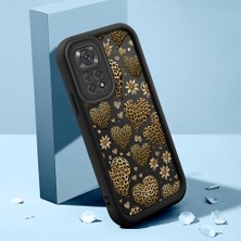 HONTINGA Xiaomi Redmi Note 11S ile Uyumlu Kılıfı Düşüme Önleyici Basitlik Anti Düşme Kamera Korumali Çiçek Siyah Desen Yumuşak Silikon Telefon Kılıfı Kadın ve Erkek Için Uygundur K2-0370