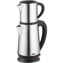 Allians 1500W Çelik Çay Makinesi, Hızlı ve Kolay Demleme Için Ideal