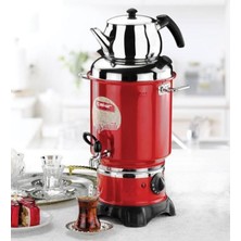 Allians Kırmızı Renkli Pratik Çay Makinesi, Hızlı ve Kolay Demleme