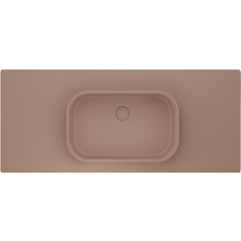 Real Stone Pure Etajerli 70X50 Pudra Granit Banyo Lavabosu