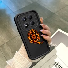 HONTINGA Xiaomi Redmi Note 14 Pro Plus ile Uyumlu Kılıfı Düşüme Önleyici Basitlik Anti Düşme Kamera Korumali Harf Q ve Harf R Siyah Desen Yumuşak Silikon Telefon Kılıfı Kadın ve Erkek Için Uygundur K2-0364