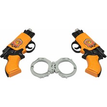 Akar Oyuncak Polis Seti 2 Adet Oyuncak Tabanca ve Kelepçe Seti