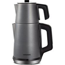 Grundig Paslanmaz Çay Makinesi, Hızlı Demleme, Kolay Kullanım, Modern Tasarım