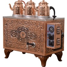 Allians El Işçiliği Bakır Çay Kazanı, Elektrikli, Antik Tasarım