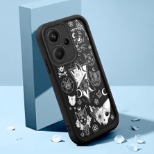 HONTINGA Xiaomi Redmi Note 13 Pro Plus ile Uyumlu Kılıfı Düşüme Önleyici Basitlik Anti Düşme Kamera Korumali Retro Deseni Siyah Desen Yumuşak Silikon Telefon Kılıfı Kadın ve Erkek Için Uygundur K2-0371