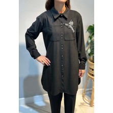 Lale Butik Kadın Süet Tunik 3300 Siyah