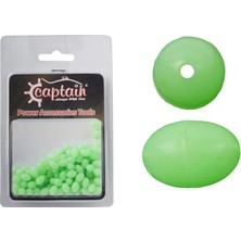 Captain Fosforlu Oval Boncuk 6mm 100'LÜ Kutu