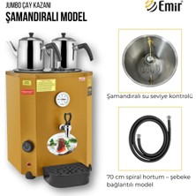 Allians 23 L Jumbo Çay Kazanı, 2 Demlikli, Otomatik Su Alma Sistemiyle Kullanışlı