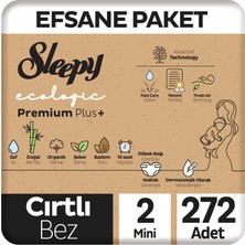 Sleepy Ecologic Premium Plus Efsane Paket Bebek Bezi 2 Numara Mini 272 Adet