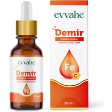 Evvahe Doğal Demir Içeren Damla Takviye Edici Gıda 30ML