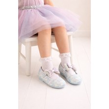 Minibonito Kız Çocuk Parlak Desenli Fiyonklu Babet